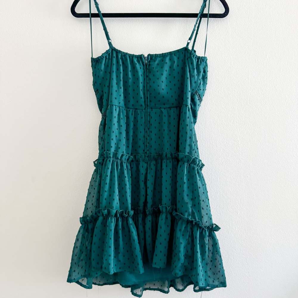Francescas Mi Ami Polka dot Sleeveless Mini Ruffle Dress - Picture 2 of 5